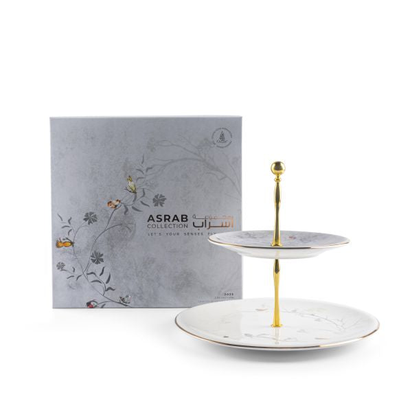 2 Tier  Serving Set  From Asrab - Grey