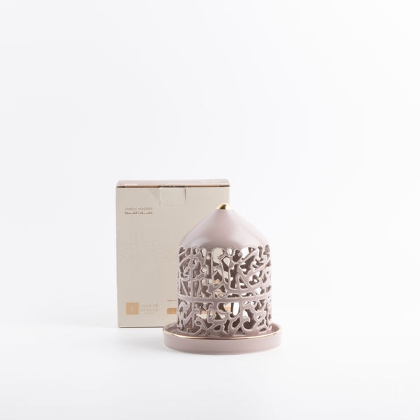 Small Electronic Candle From Jiwar -  Purple + Gold