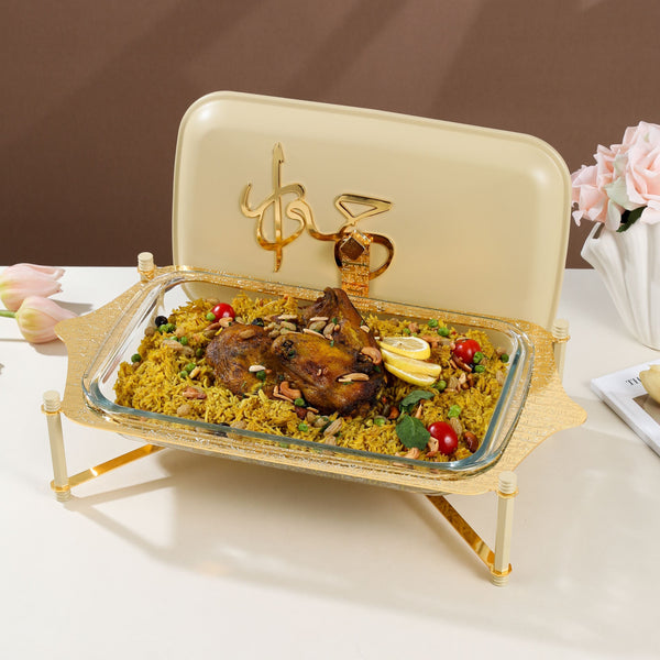 Stainless Steel Buffet - L From Jiwar -  Ivory + Gold