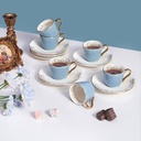 Turkish  Coffee Set 12Pcs From Joud - Blue