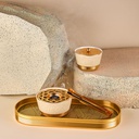 Incense Burner With Elegant Design Of 4 Pieces From Majlis - Beige