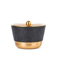 Sweet Bowls Set With Porcelain Tray 7 Pcs From Majlis - Black