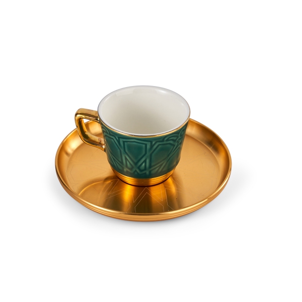 Turkish  Coffee Set 12Pcs From Majlis - Green