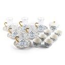 Tea And Arabic Coffee Set 19Pcs From Harir - Blue