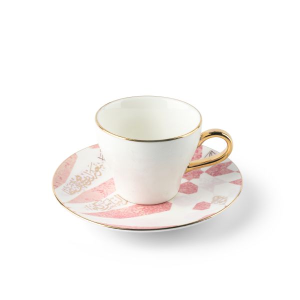 Tea Porcelain Set 12 Pcs From Amal -Pink