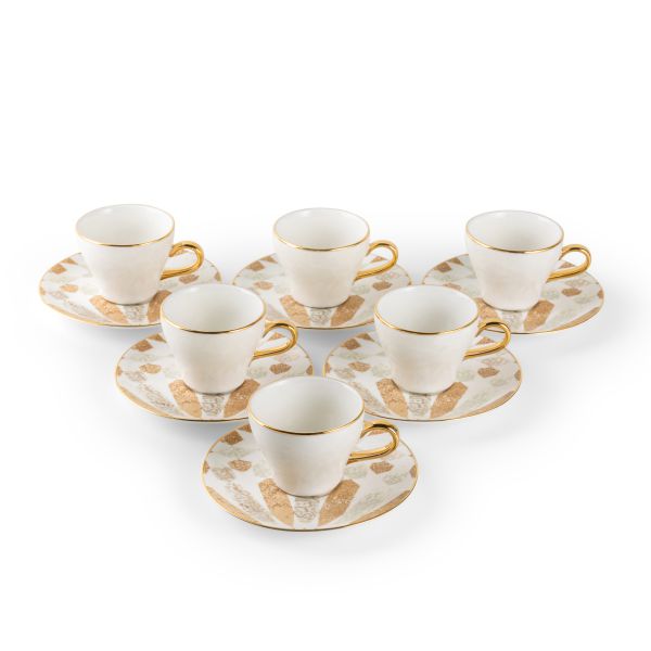 Turkish  Coffee Set 12Pcs From Amal - Beige