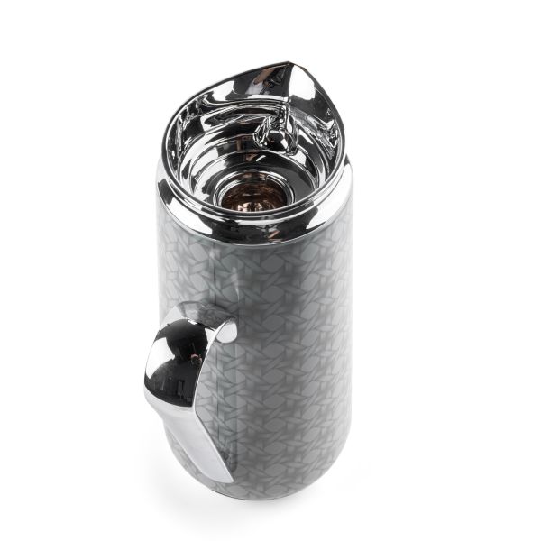 Vacuum Flask For Tea And Coffee From Rattan - Grey