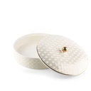 Large Date Bowl From Rattan - Pearl