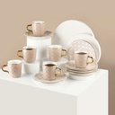 Turkish  Coffee Set 12Pcs From Rattan - Brown