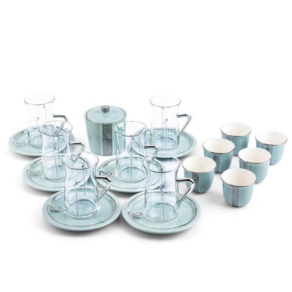 Tea And Arabic Coffee Set 19 pcs From Nour