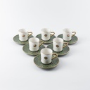 Turkish Coffee Set From Rossete - Green