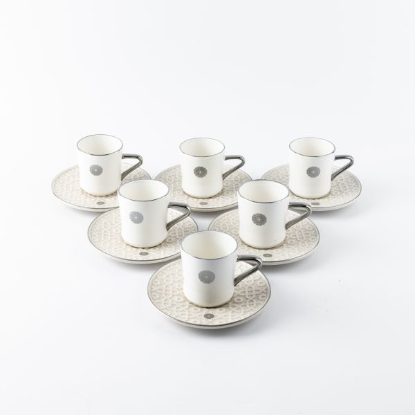 Turkish Coffee Set From Rossete - Beige