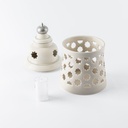 Large electronic Candle From Rosette - Beige