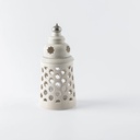 Medium electronic Candle From Rosette - Beige