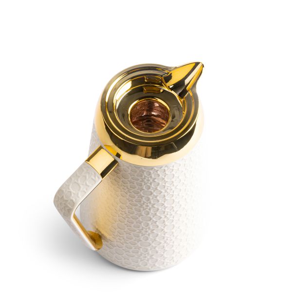 Vacuum Flask For Tea And Coffee From Crown - Gold and Beige