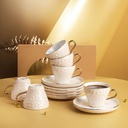 Turkish  Coffee Set 12Pcs From Crown - Beige