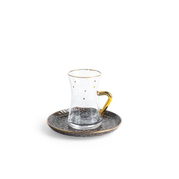 Tea Glass Sets From Crown - Black