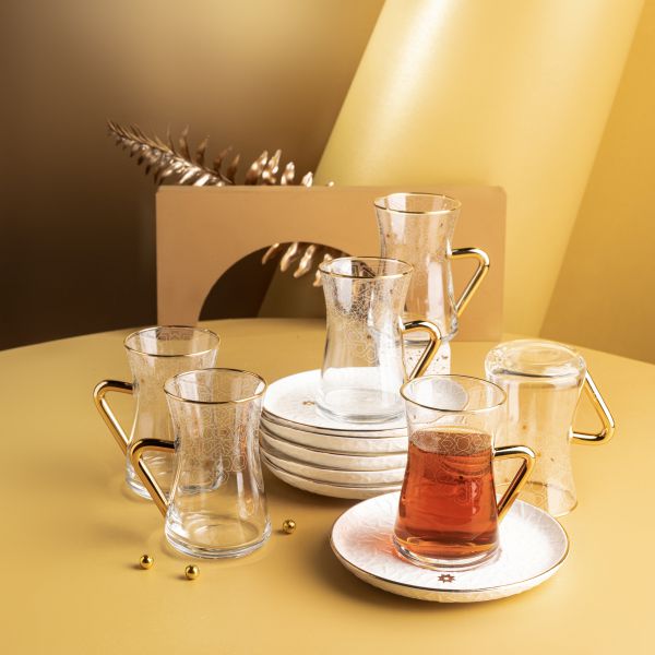 Tea Glass Sets From Crown - Gold