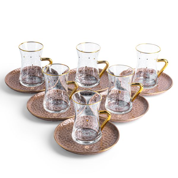 Tea Glass Sets From Crown - Brown