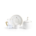 Tea And Arabic Coffee Set 19Pcs From Crown - Gold