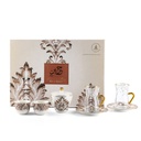 Tea And Arabic Coffee Set 19Pcs From Harir - Brown