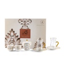 Tea And Arabic Coffee Set 19Pcs From Harir - Beige