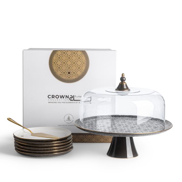 Cake  Serving Set 9Pcs From Crown - Black