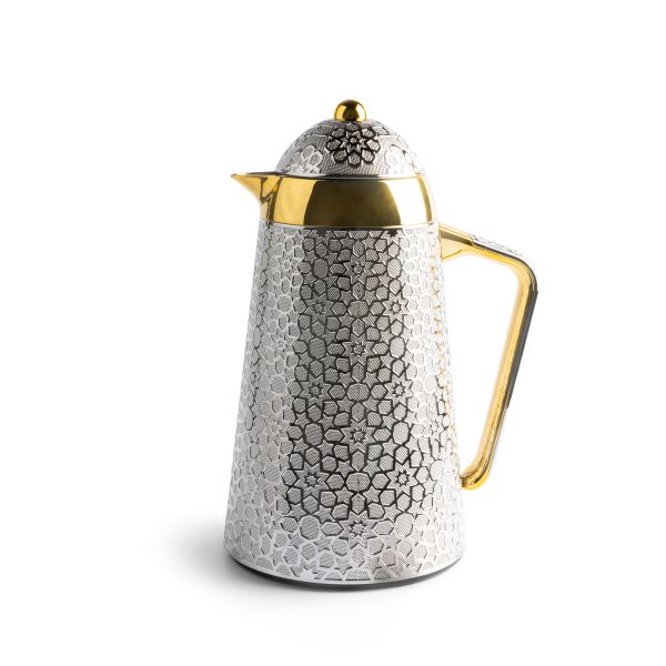 Vacuum Flask For Tea And Coffee From Crown - Silver and Gold