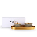 Incense Burner With Elegant Design Of 4 Pieces From Majlis - Grey