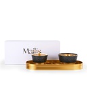 Incense Burner With Elegant Design Of 4 Pieces From Majlis - Black