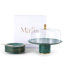 Cake  Serving Set 9Pcs From Majlis - Green