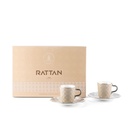 Turkish  Coffee Set 12Pcs From Rattan - Beige