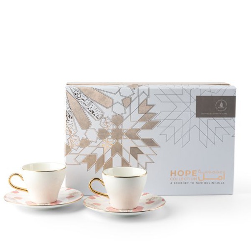 [GY1448] Tea Porcelain Set 12 Pcs From Amal -Pink