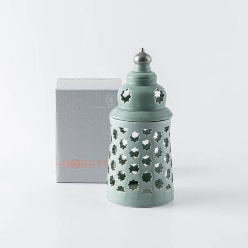 [ET2159] Medium electronic Candle From Rosette - Blue