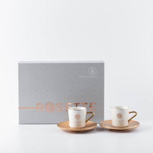 [ET2170] Turkish Coffee Set From Rosette - Orange