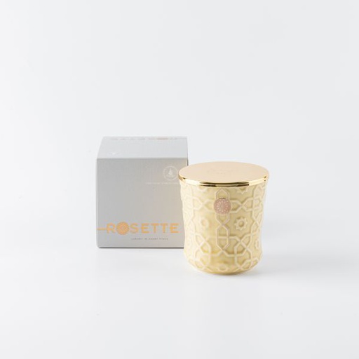 [ET2201] Large Luxury Scented candle From Rosette - Ivory