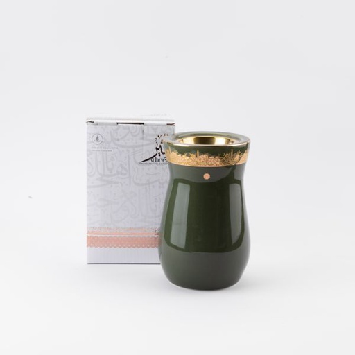 [ET2516] Incense Burner From Ather - Olive + Gold