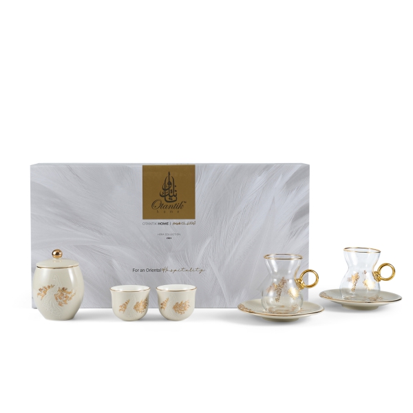 Tea And Arabic Coffee Set 19Pcs From Hera - Beige